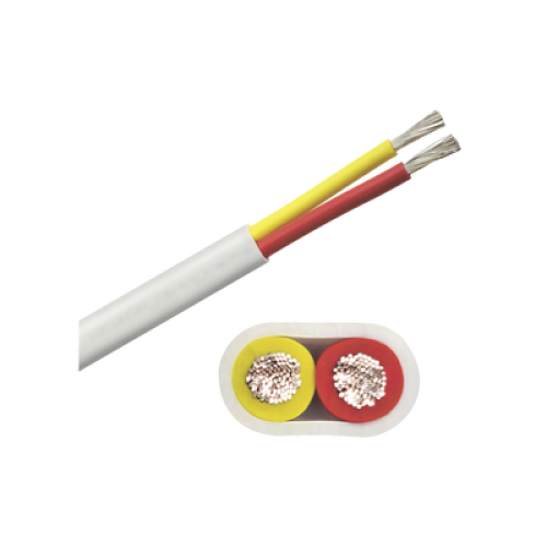 Rollo de cable plano grado marino calibre 10, de 2 conductores (rojo y amarillo) de 100 pies (30.48 m). Rollo de cable plano grado marino calibre 10, de 2 conductores (rojo y amarillo) de 100 pies (30.48 m).