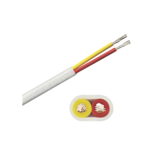 Rollo de cable plano grado marino calibre 14, de 2 conductores (rojo y amarillo) de 100 pies (30.48 m).
