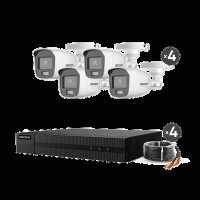 Kit TurboHD 1080p / DVR 4 Canales / 4 Cámaras Bala ColorVu con Microfono Integrado / Fuente de Poder / Accesorios de Instalación Kit TurboHD 1080p / DVR 4 Canales / 4 Cámaras Bala ColorVu con Microfono Integrado / Fuente de Poder / Accesorios de Instalación