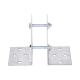Base Multiposición para postes de paso o esquina en cercos electricos 100% Acero galvanizado.