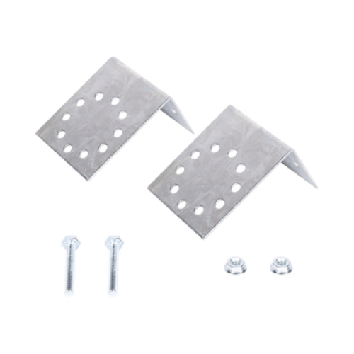 Base Multiposición para postes de paso o esquina en cercos electricos 100% Acero galvanizado.