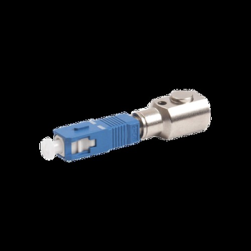 Adaptador de Fibra Óptica Desnuda para Realizar Mediciones y Pruebas en Hilos de Fibra sin Conector