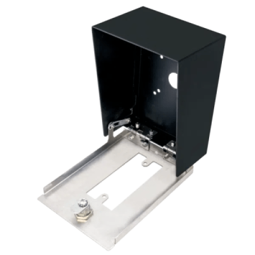 Gabinete para Montaje en Poste ENFORCER / Carcasa de Acero con Pintura en Polvo / Placa Frontal de Acero Inoxidable con Bisagra / IP65 Impermeable / Incluye Herrajes de Montaje y 2 Llaves / Compatible con Dispositivos de Formato Angosto y Ancha Gabinete para Montaje en Poste ENFORCER / Carcasa de Acero con Pintura en Polvo / Placa Frontal de Acero Inoxidable con Bisagra / IP65 Impermeable / Incluye Herrajes de Montaje y 2 Llaves / Compatible con Dispositivos de Formato Angosto y Ancha
