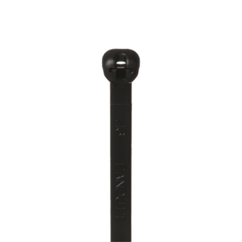 Cincho de Nylon 6.6 Dome-Top®, Con Lengüeta de Bloqueo de Acero Inoxidable, 203 mm largo x 4.7mm ancho, Color Negro, Exterior Resistente a Rayos UV, Paquete de 100pz