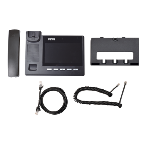 Teléfono IP Ejecutivo Para 6 Líneas SIP con Video Conferencia HD720, Pantalla Multi-Touch, Voz HD y Conferencia de 10 vías con Soporte Para PoE