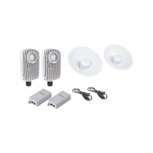 Kit de 2 radios C6X con 2 antenas de (20 dBi), rango de frecuencia extendida (5.1 a 6.4 GHz),  incluye inyector POE, cable de alimentación y 2 FLEXIMOUNT-XL para alineación