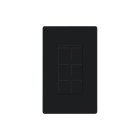Placa de 6 puertos color negro Placa de 6 puertos color negro