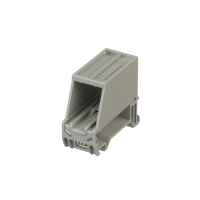 Adaptador de 1 Puerto, Para Conectores Tipo Mini-Com, Blindado, Montaje en Riel Din Estándar de 35 mm (1.38 Pulgadas), Color Gris Internacional