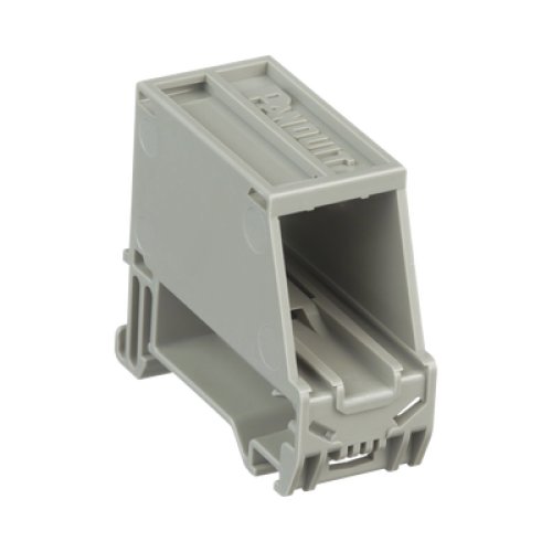 Adaptador de 1 Puerto, Para Conectores Tipo Mini-Com, Montaje en Riel Din Estándar de 35 mm (1.38 pulgadas), Color Gris Internacional