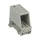 Adaptador de 1 Puerto, Para Conectores Tipo Mini-Com, Montaje en Riel Din Estándar de 35 mm (1.38 pulgadas), Color Gris Internacional