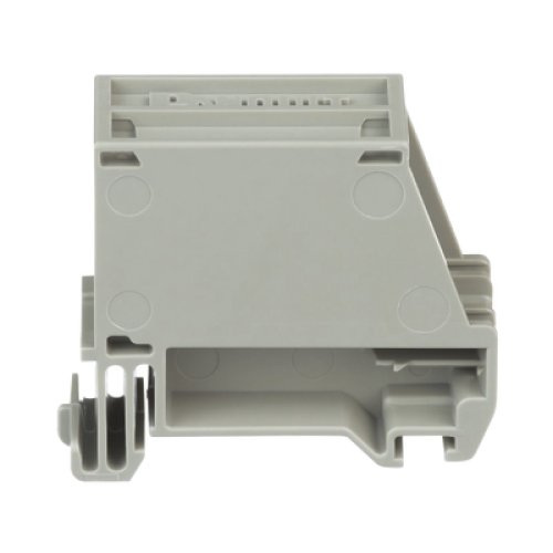 Adaptador de 1 Puerto, Para Conectores Tipo Mini-Com, Montaje en Riel Din Estándar de 35 mm (1.38 pulgadas), Color Gris Internacional