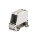 Adaptador de 1 Puerto, Para Conectores Tipo Mini-Com, Montaje en Riel Din Estándar de 35 mm (1.38 pulgadas), Color Gris Internacional
