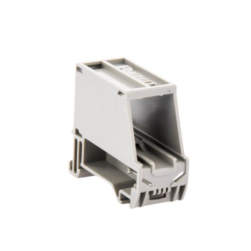 Adaptador de 1 Puerto, Para Conectores Tipo Mini-Com, Montaje en Riel Din Estándar de 35 mm (1.38 pulgadas), Color Gris Internacional