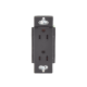 Tomacorriente, receptaculo convencional 120V, 15A, color negro.