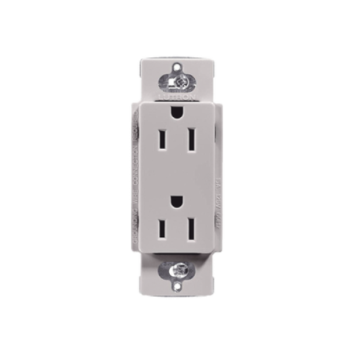 Tomacorriente 125V 15A resistente a manipulaciones. Tomacorriente 125V 15A resistente a manipulaciones.