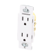 Tomacorriente receptáculo convencional  120V, 15A, color blanco.