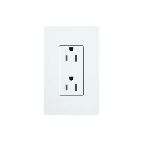 Tomacorriente receptáculo convencional  120V, 15A, color blanco.