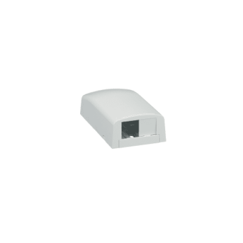Caja de Montaje en Superficie, Para 2 Módulos Mini-Com, Color Blanco