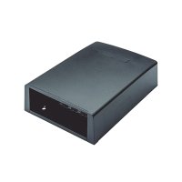 Caja de Montaje en Superficie, con Accesorio para Resguardo de Fibra Óptica, para 12 Módulos Mini-Com, Color Negro