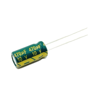 Capacitor Electrolítico de Aluminio, Radial de 470 µFd, 10 Volt, 105 °C, 6.3 x 11 mm. Capacitor Electrolítico de Aluminio, Radial de 470 µFd, 10 Volt, 105 °C, 6.3 x 11 mm.