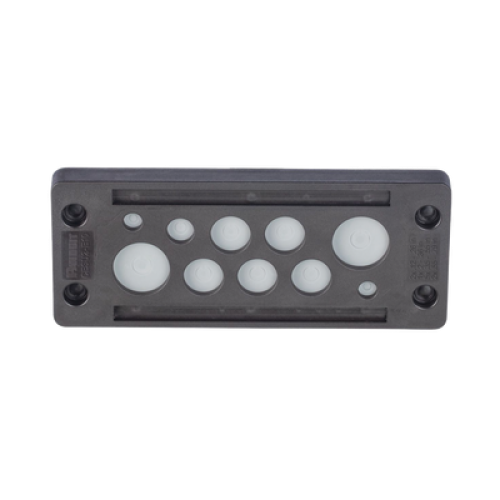 Pasacable de 10 Orificios de Marco Rectangular, IP65, 4.41