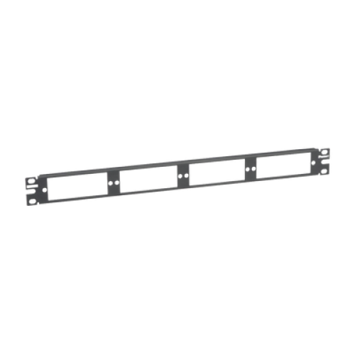 Patch Panel de Fibra Óptica, Para 4 Placas Acopladoras FAP o FMP, Color Negro, 1UR