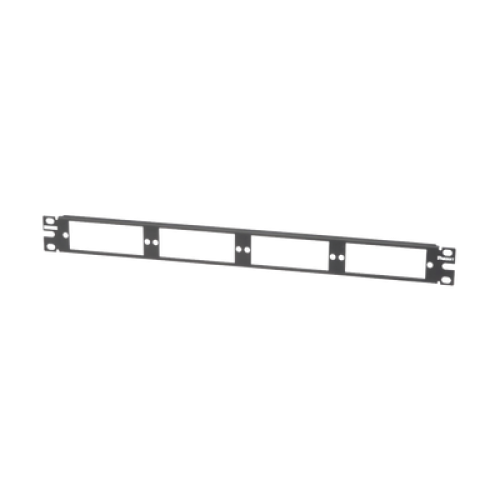 Patch Panel de Fibra Óptica, Para 4 Placas Acopladoras FAP o FMP, Color Negro, 1UR