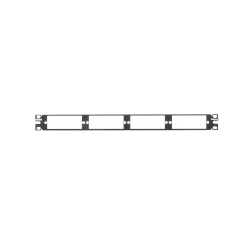 Patch Panel de Fibra Óptica, Para 4 Placas Acopladoras FAP o FMP, Color Negro, 1UR