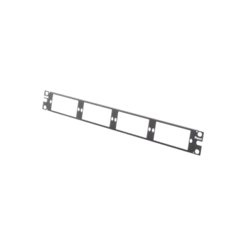 Patch Panel de Fibra Óptica, Para 4 Placas Acopladoras FAP o FMP, Color Negro, 1UR
