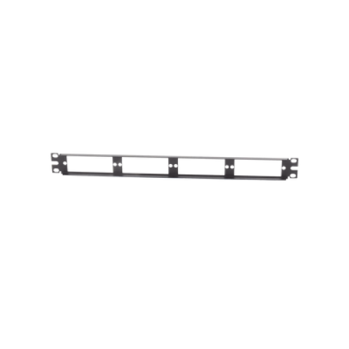 Patch Panel de Fibra Óptica, Para 4 Placas Acopladoras FAP o FMP, Color Negro, 1UR