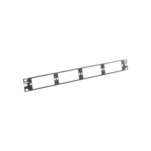 Patch Panel de Fibra Óptica, Para 4 Placas Acopladoras FAP o FMP, Color Negro, 1UR