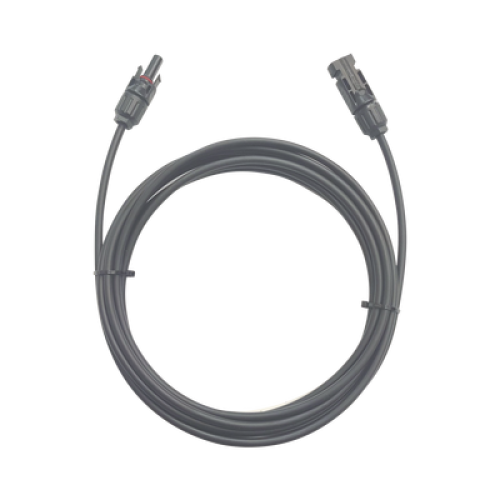 Cable Fotovoltaico / 1 metro / Color Negro / Calibre 10 AWG / Terminal MC4-Macho y Hembra en  ambos extremos