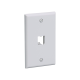 Placa de Pared Vertical Clásica, Salida Para 1 Puerto Mini-Com, Color Blanco