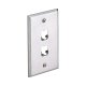 Placa de Pared Vertical, de Acero Inoxidable, Salida Para 2 Puertos Mini-Com