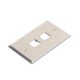 Placa de Pared Vertical, de Acero Inoxidable, Salida Para 2 Puertos Mini-Com