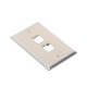 Placa de Pared Vertical, de Acero Inoxidable, Salida Para 2 Puertos Mini-Com