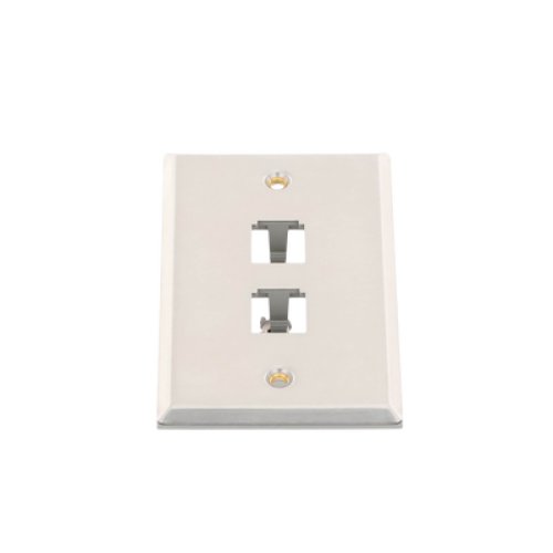 Placa de Pared Vertical, de Acero Inoxidable, Salida Para 2 Puertos Mini-Com