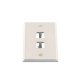 Placa de Pared Vertical, de Acero Inoxidable, Salida Para 2 Puertos Mini-Com