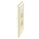 Placa de Pared Vertical Clásica, Salida Para 4 Puertos Mini-Com, Con Espacios Para Etiquetas, Color Marfil