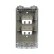 Placa de Pared Vertical, Resistente al Agua con Protección IP56, Acepta 4 Módulos Mini-Com, Color Gris