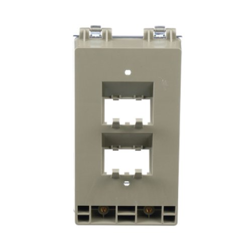 Placa de Pared Vertical, Resistente al Agua con Protección IP56, Acepta 4 Módulos Mini-Com, Color Gris