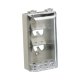 Placa de Pared Vertical, Resistente al Agua con Protección IP56, Acepta 4 Módulos Mini-Com, Color Gris