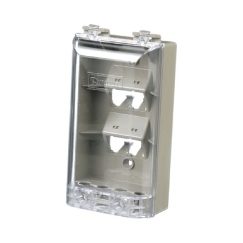 Placa de Pared Vertical, Resistente al Agua con Protección IP56, Acepta 4 Módulos Mini-Com, Color Gris