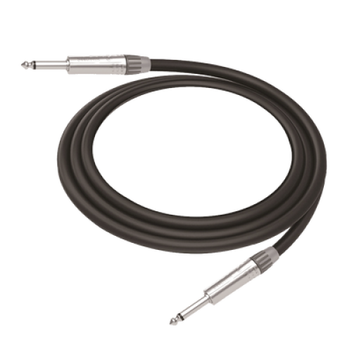Cable de Audio | Plug 1/4 in a Plug 1/4 in Mono | Carcasa Cromada | Conectores Seetronic | Ideal para Instrumentos | Longitud 3m
