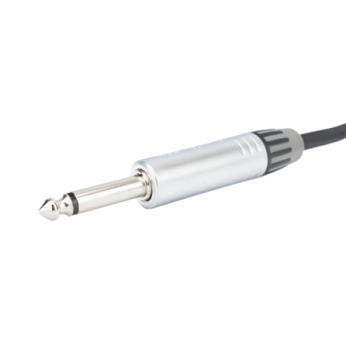 Cable de Audio | Plug 1/4 in a Plug 1/4 in Mono | Carcasa Cromada | Conectores Seetronic | Ideal para Instrumentos | Longitud 3m