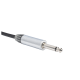 Cable de Audio | Plug 1/4 in a Plug 1/4 in Mono | Carcasa Cromada | Conectores Seetronic | Ideal para Instrumentos | Longitud 3m