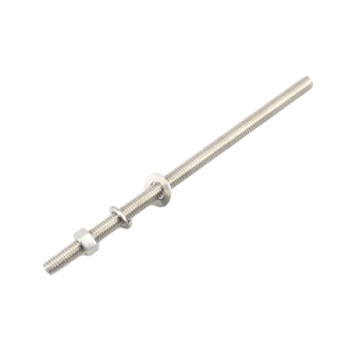 Kit de 10 Varillas Roscadas de 3/8 x 6.5 in, con Arandelas Planas, Arandelas de Seguridad y Tuercas. 