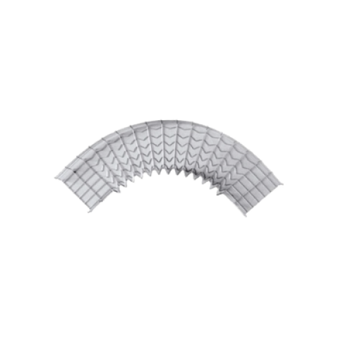 Curva Pre-Fabricada Horizontal de 90° con medidas de 54 mm de Peralte y 300 mm Ancho (54/300 mm)