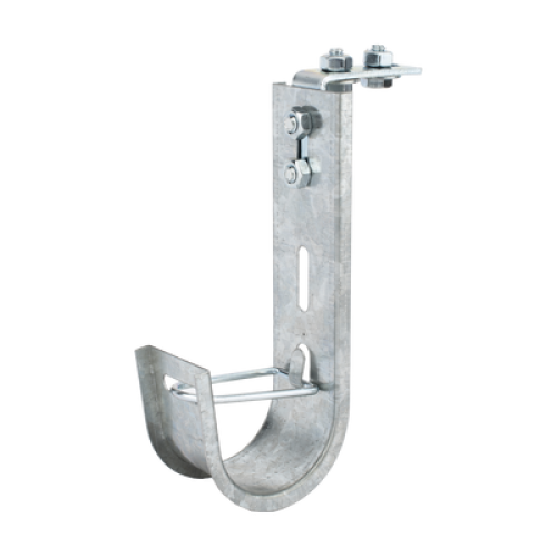 Soporte (Gancho) tipo J-Hook, hasta 28 cables Cat6, ideal para soportar cableado en los espacios de manipulación al aire, Para instalación en interior