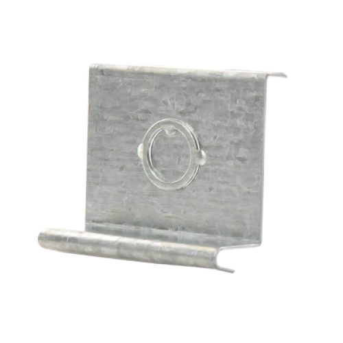 Placa salida a tubo automática con chequeador 1/2 y 3/4 de 66 mm, con acabado Electro Zinc